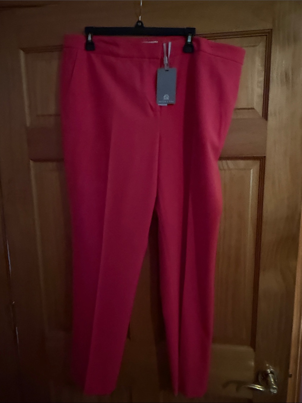 Preston & York Vibrant Pink Straight-Leg Dress Pants